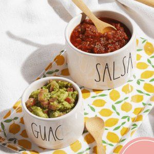 Rae Dunn guac and salsa bowl set